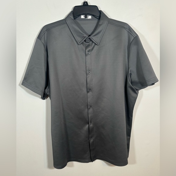 Coofandy Other - COOFANDY XXL Gray Button Down Shirt Stretch Short Sleeve Casual